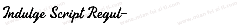 Indulge Script Regul字体转换